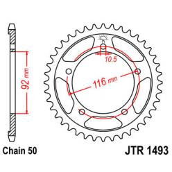 Звездочка задняя JT Sprockets (шаг 530 ) JT JTR1493 